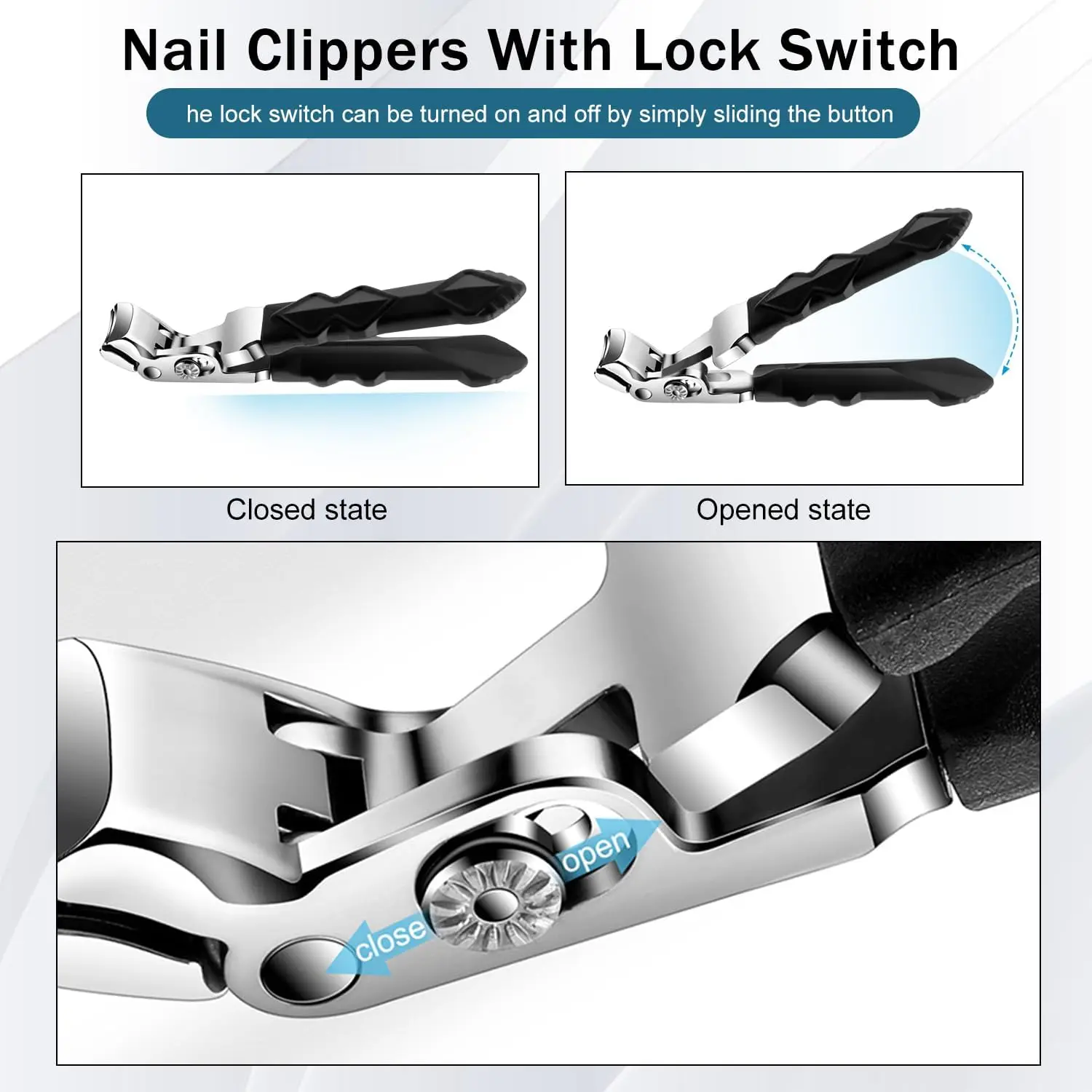 Nagelknipser für Senioren mit Langem Griff, Professioneller Zehennagelknipser für Dicke Nägel, Nagelschneider und -trimmer, Maniküre-Werkzeug – Detail 4