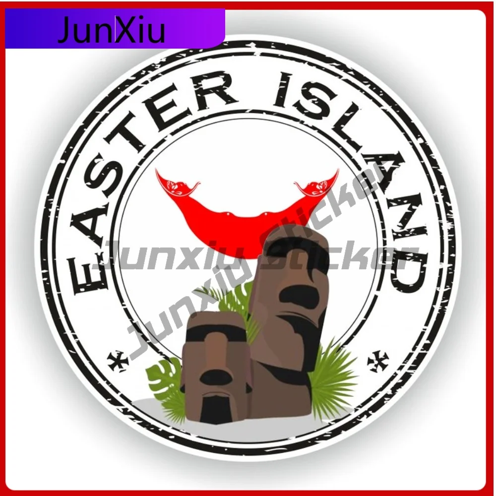 

Easter Island 02 Seal Sticker Round Flag Creative Vinyl Decal Waterproof Decorative for SUV Bodywork Motocross Bumper Window