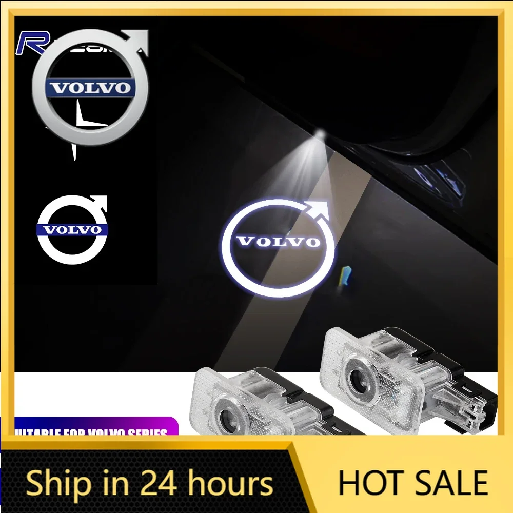 Чехлы на руль двери автомобиля HD светодиодные лампы проектор случайные приветственные огни для Volvo V40 V60 V70 XC40 XC60 XC90 XC70 S60 S90 D2 D3