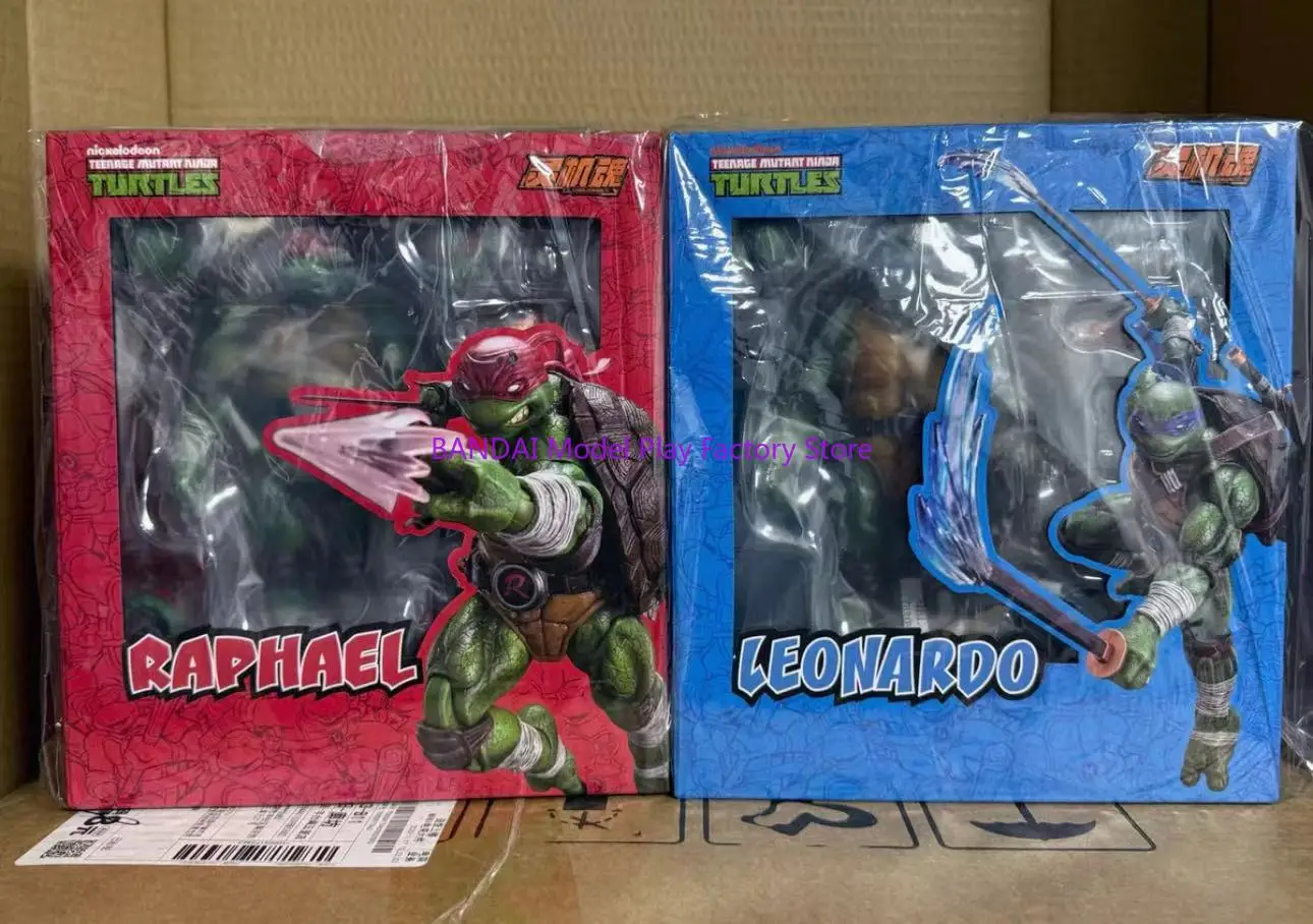 Stock Original Ling Jihun Scale TMNT Ninja Raphael + Leonardo Double Set Toy