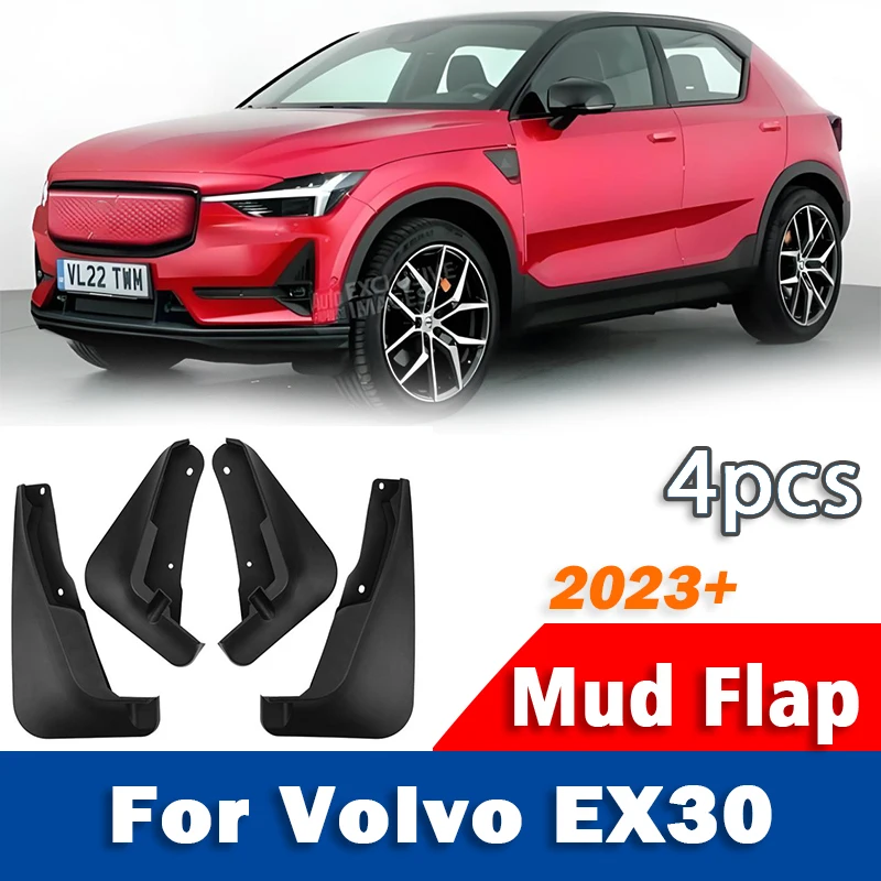 

4 шт. для VOLVO ex30, брызговики, брызговики на крыло, автомобильные аксессуары, брызговики на передние и задние колеса