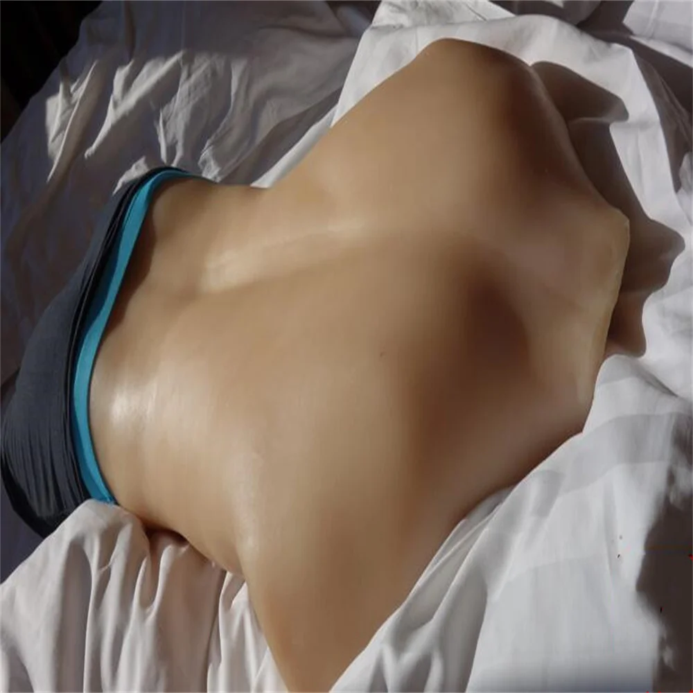 

Real Tpe, 67cm Half Body Solid Skeleton Silicone Doll, Male Art Mannequin, Inverted Buttock, Jewelry Display, Underpants, D291