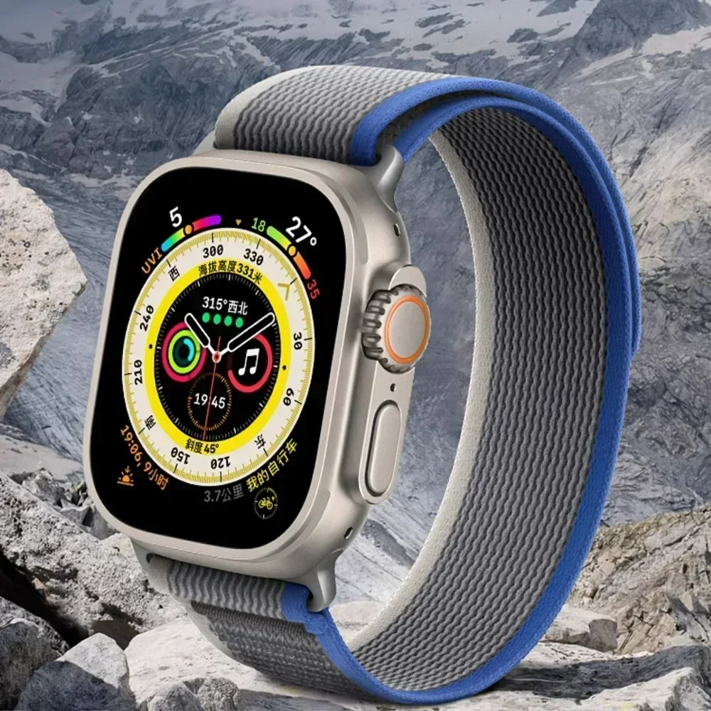 Trail Strap For Apple Watch Ultra 2 Band 49mm 42mm 46MM 40/38 MM Nylon bracelet iwatch 45/41mm Series 10 9 8 7 6 5 4 SE 3 44MM