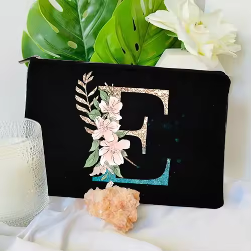 Gradient Initial Makeup Zipper Bags Fashion Travel Toilet Lipstick Pouch Bag Bachelorette Party Bridesmaid Cosmetic Clutch Purse - Image 12