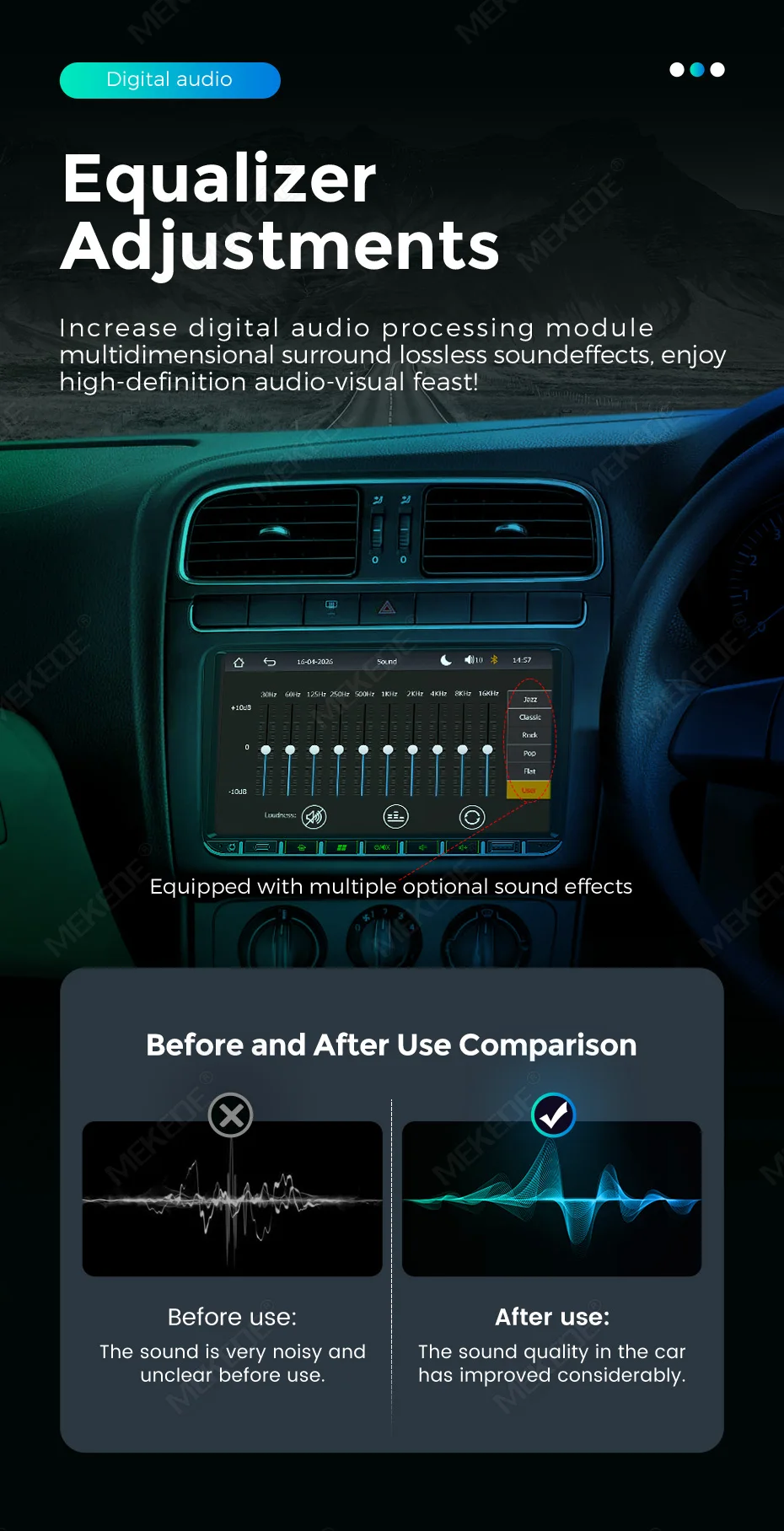 MEKEDE EU Lager 7/9 Zoll Linux-System Kabelloses CarPlay Android Auto 2Din Universelles GPS-Navigations-Autoradio für Volkswagen Universal VW Golf 5 6 Polo Passat B6 B7 CC Skoda Jetta MP5-Player SWC BT WIFI USB FM RDS Host-Einheit Stereo-Multimedia-Player – Detail 16