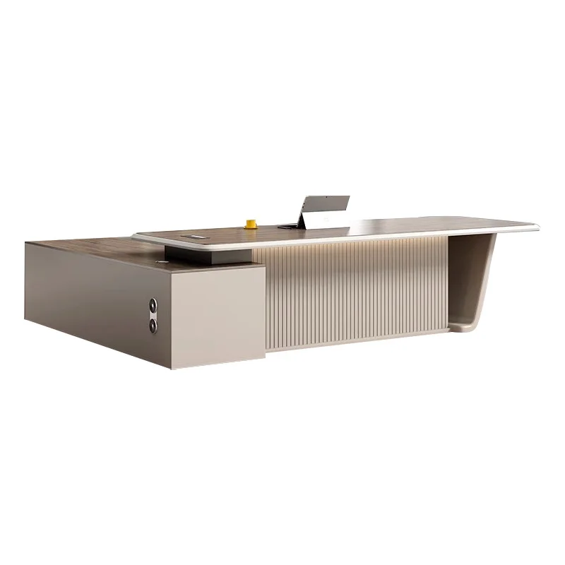 

Boss desk simple modern president desk large desk office furniture light luxury paint manager table boss table