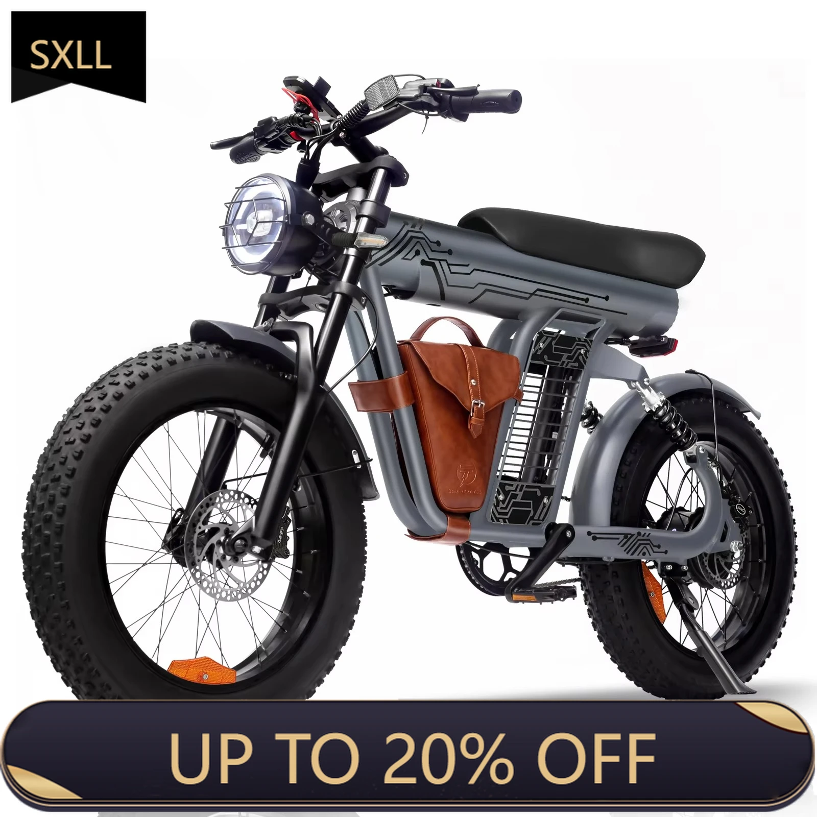 

Электрический городской велосипед SXLL с двигателем задней ступицы 1200 Вт, диапазон 50 км, литиевая батарея 48 В, пульт дистанционного управления Ebike