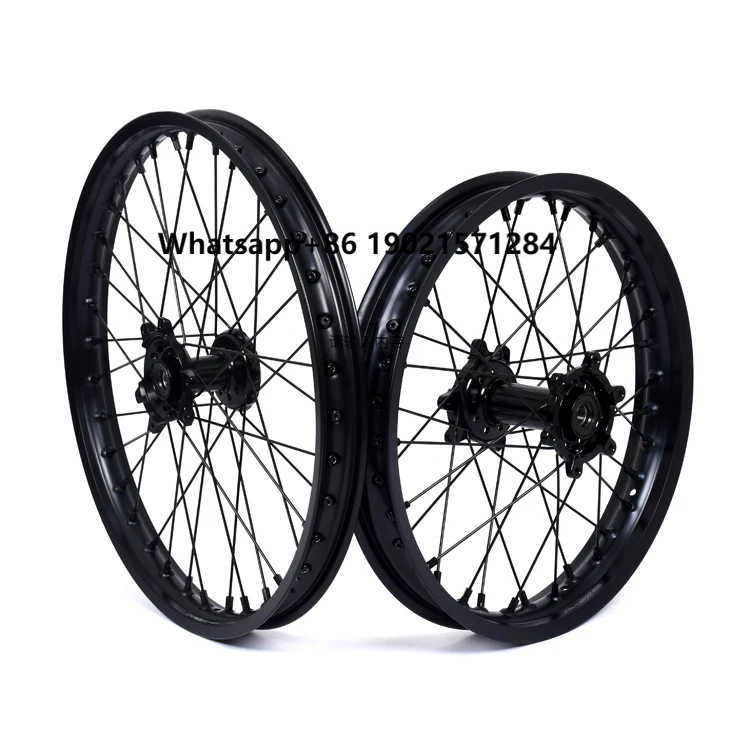 

MOQ 1 Set Electric Motorcycle Surron Ultra Bee Parts Black Spoke Wheel Set
