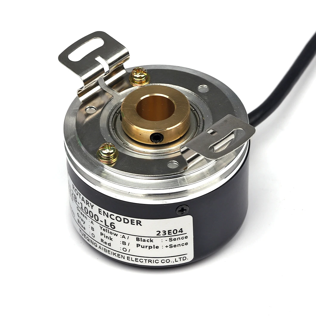 ABILKEEN Dia 58mm Incremental Rotary Encoder Optoelectronic Encoder 12/15MM Through-Hole Shaft RHI58 Photoelectricity Encoder