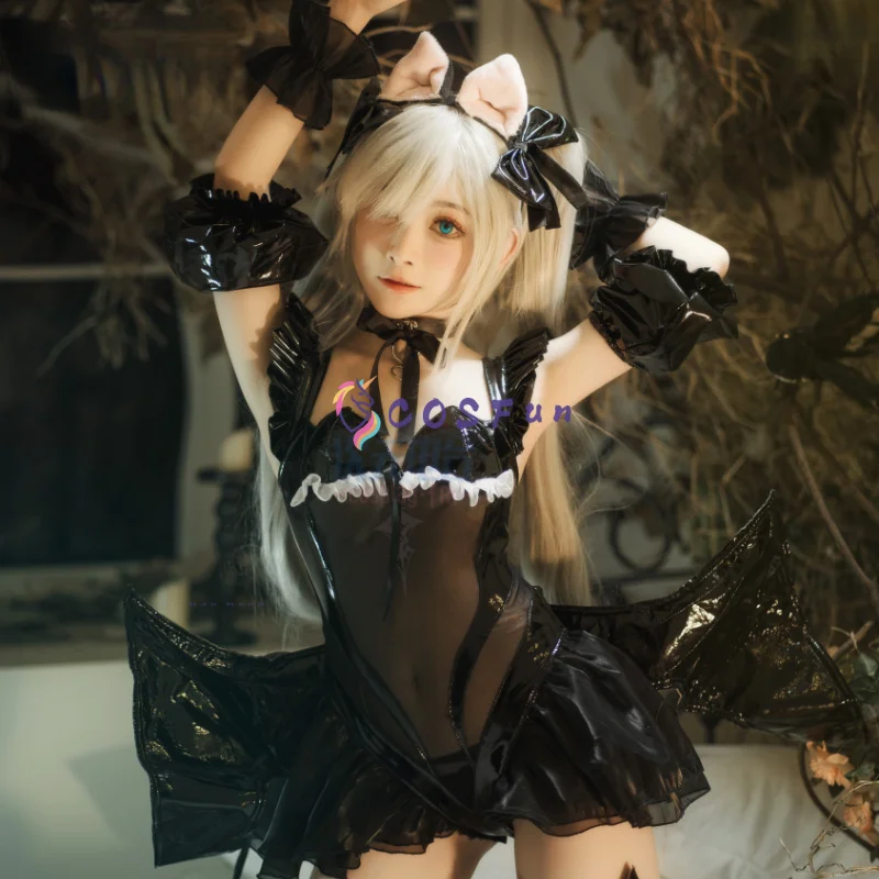 Azur Lane Janus تأثيري حلي المرأة لطيف مثير جلدية من خلال ارتداءها موحدة هالوين كرنفال ملابس للحفلات COSFun
