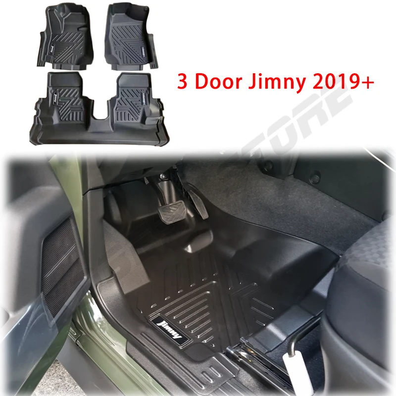 Jimny Floor Mat 5D Style Car Foot Pad Jimny Mat LHD RHD AT MT Floor Liners For Suzuki Jimny JB74 JB64 2021 2022 2023 2024 3 Door