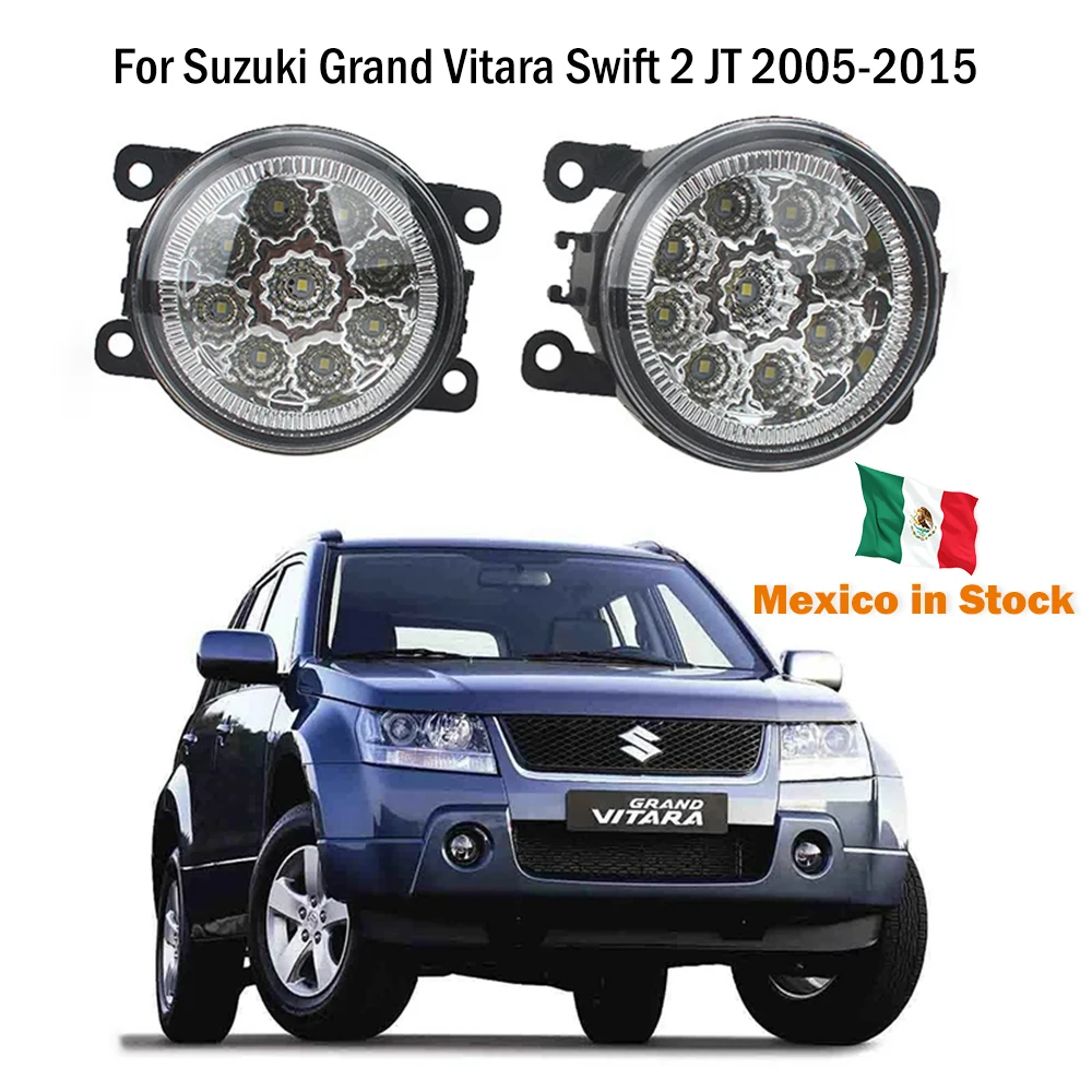 LED Fog Lamps Assembly For Suzuki Grand Vitara Swift 2 JT 2005-2015 Foglights Front Bumper Corner Headlights Car Accessories