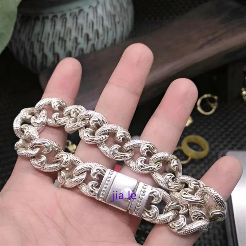 Jia Le/ Hand-made/ Old Tibetan Silver Retro String Bracelet Personality Boutique Accessories Fine Jewelry Men Women Couple Gifts