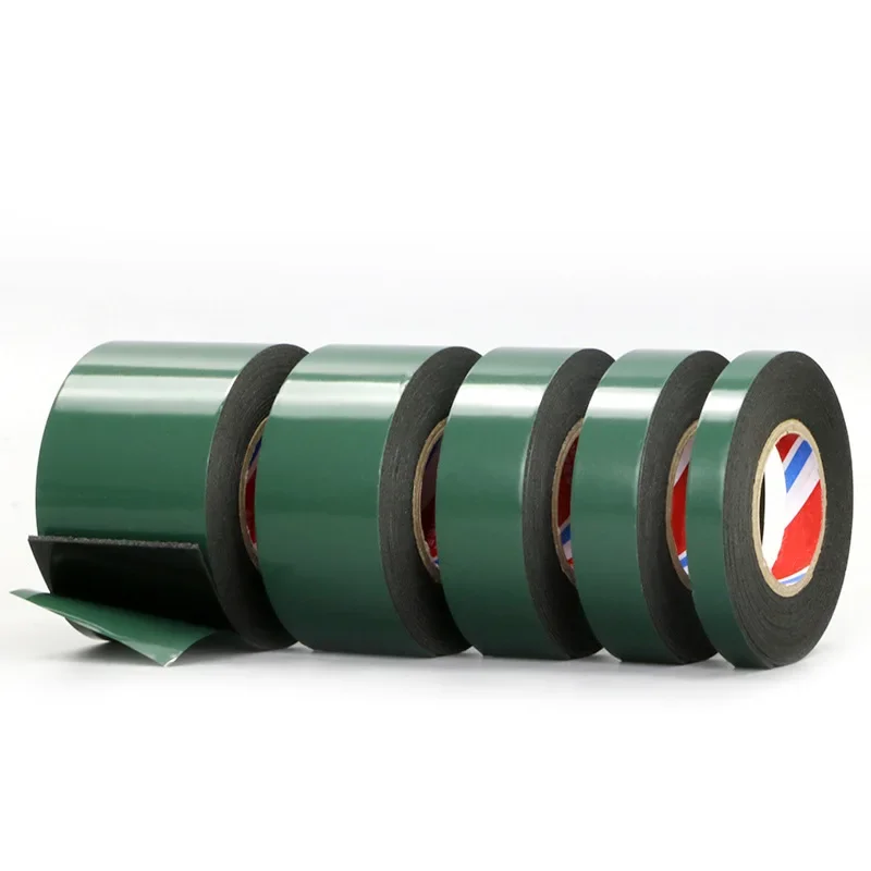 10m x 1mm Black Foam Double Sided Tape Strong Adhesive Green Film for Cell Phone Screen Repair PCB Gasket Waterproof