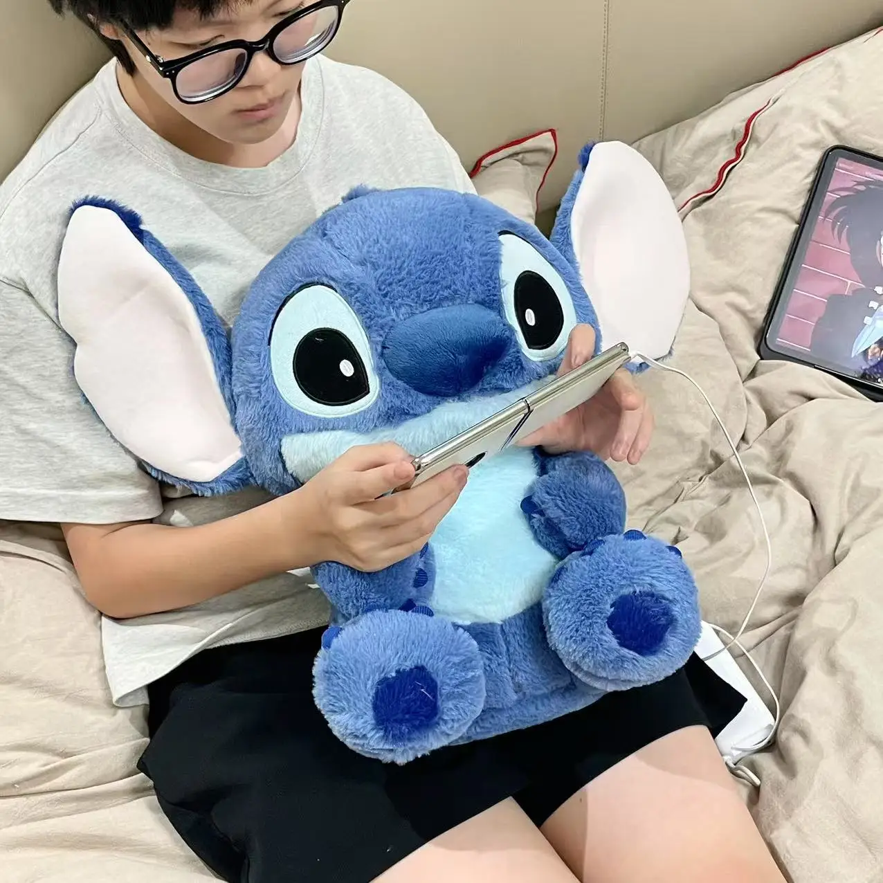 Sanrio 플러시 Kero Kero Keroppi 인형 펜던트 스티치 장난감 베개 쿠션 Chilren 친구를위한 Kawaii Soft Gift