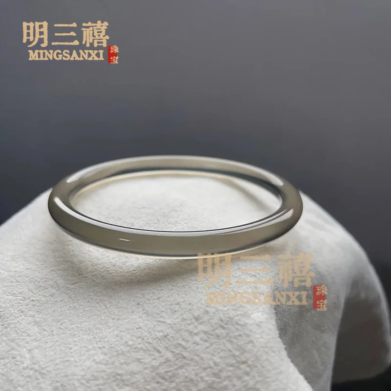 

Браслет из натурального конского волоса и высококачественного халцедона для женщин, прозрачный синий нефритовый браслет Kuri, круглые бусины 6 мм, Beauty Br