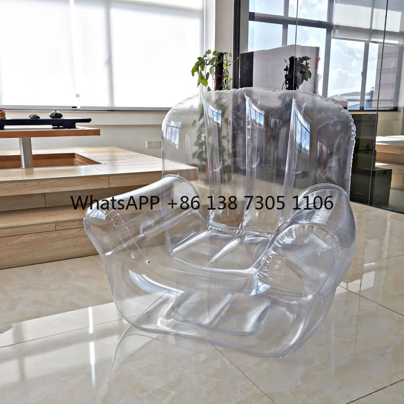 

Transparent wind inflatable queen sofa European art single chair creative photography props