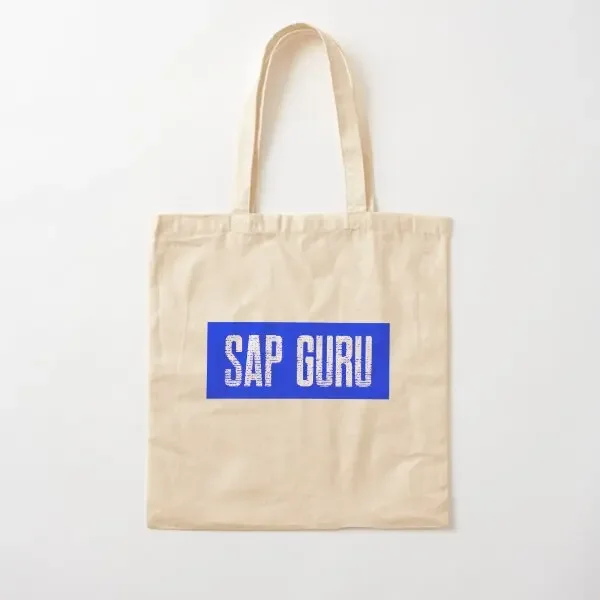 

Sap Guru Cotton Canvas Bag Shopper Shoulder Bag Fabric Grocery Fashion Designer Women Unisex Foldable Handbag Tote Printed
