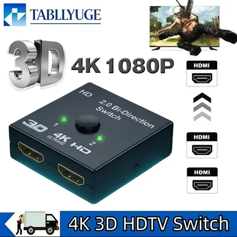 4k Switch Bi-Direction 2.0 Splitter HDMI-compatible 1x2/2x1 Adapter2 in…