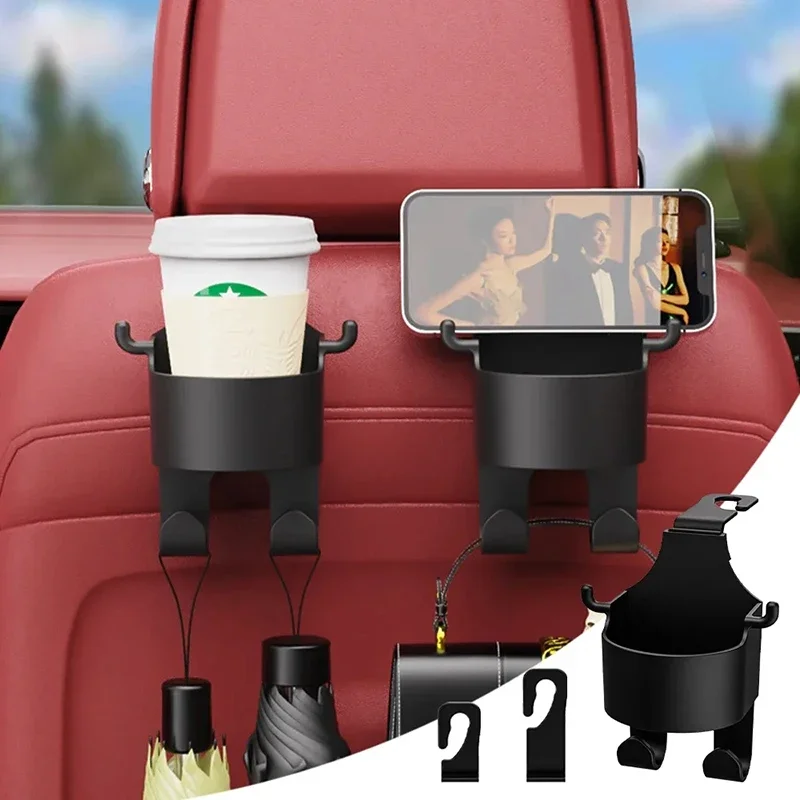 Universal Car Back Seat Cup Holder Car Seat Headrest Hook Hanger Storage Organizer Universal Auto Car Accessories