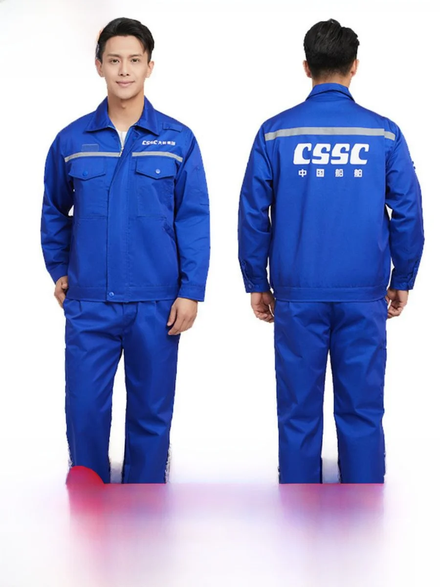 

Рабочая одежда CSSC: весенне-осенний и летний мужской костюм из смесовой хлопковой ткани с влагоотводящими свойствами для строительных работ