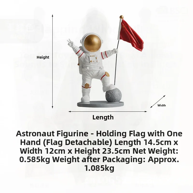 

Modern Scandinavian Resin Astronaut Ornaments for Living Room Wine Cabinet Decor Minimalist Home Bedroom Decor Chinese Dream