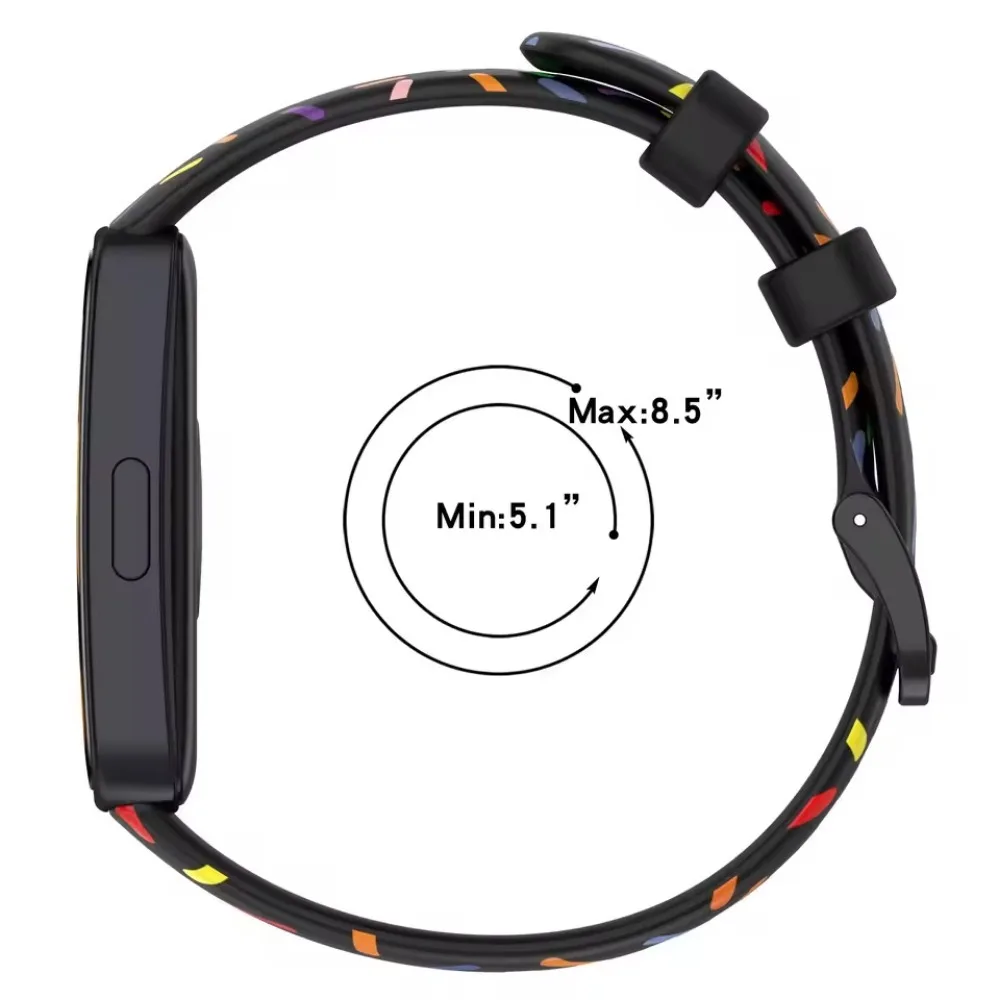 Print Silicone Band For Huawei Band 10 Sport Breathable bracelet Smartwatch For Huawei Band 9 8 Sport Bracelet Replaceable Strap