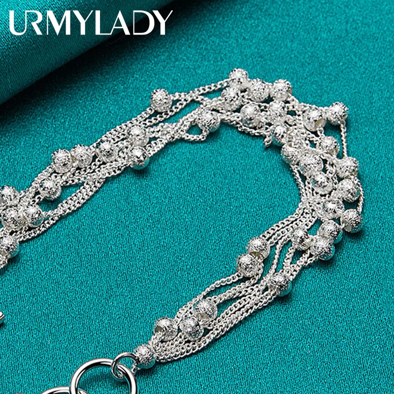 Urmylady Sterling Silber matt Perlen Armband für Frauen Hochzeits feier hochwertige Geschenk Modeschmuck