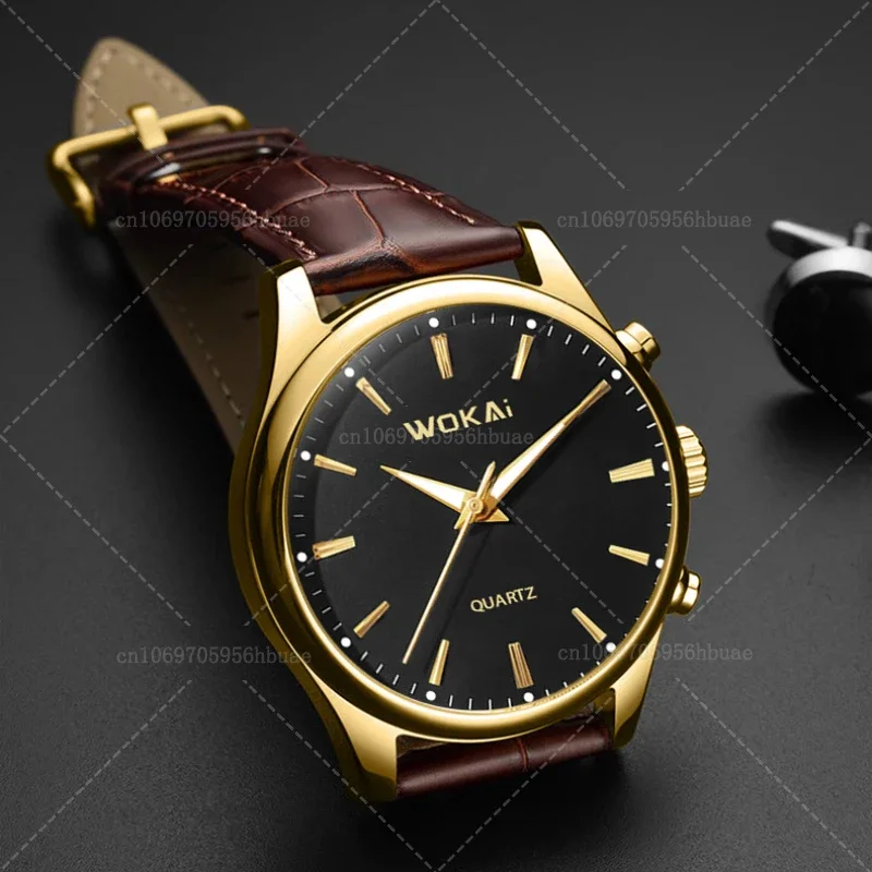 

Высококачественные модные мужские деловые кварцевые часы с ремнем для мальчиков, простые студенческие часы в стиле ретро, классические