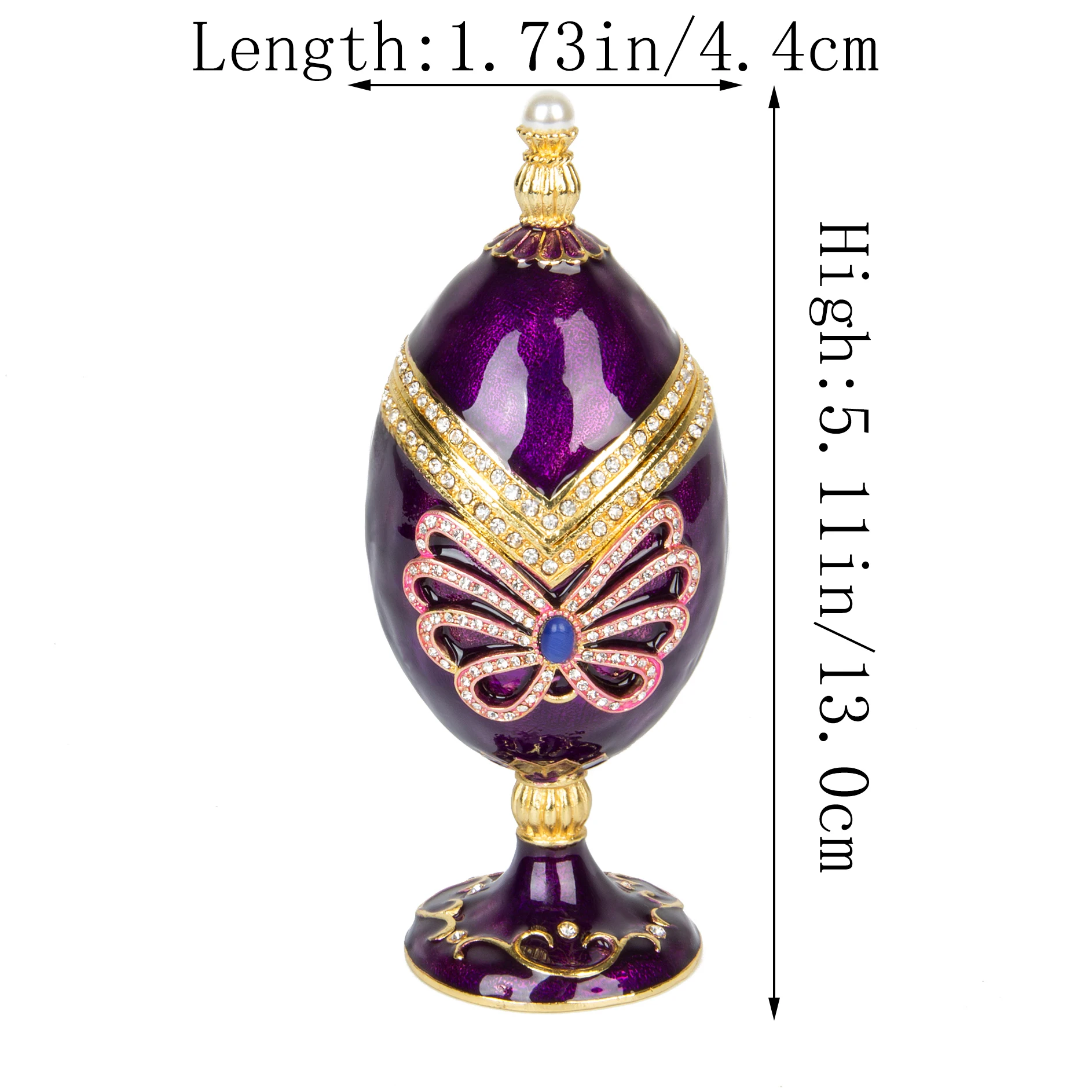 

QIFU Beautiful Purple Faberge Egg for Jewelry Collection