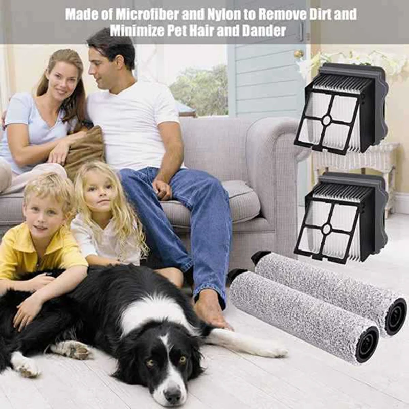 อะไหล่ตัวกรอง HEPA และลูกกลิ้งแปรงเหมาะสำหรับ tineco ifloor 3/ifloor ชิ้นส่วนเครื่องดูดฝุ่นเปียกแบบไร้สายหนึ่ง S3