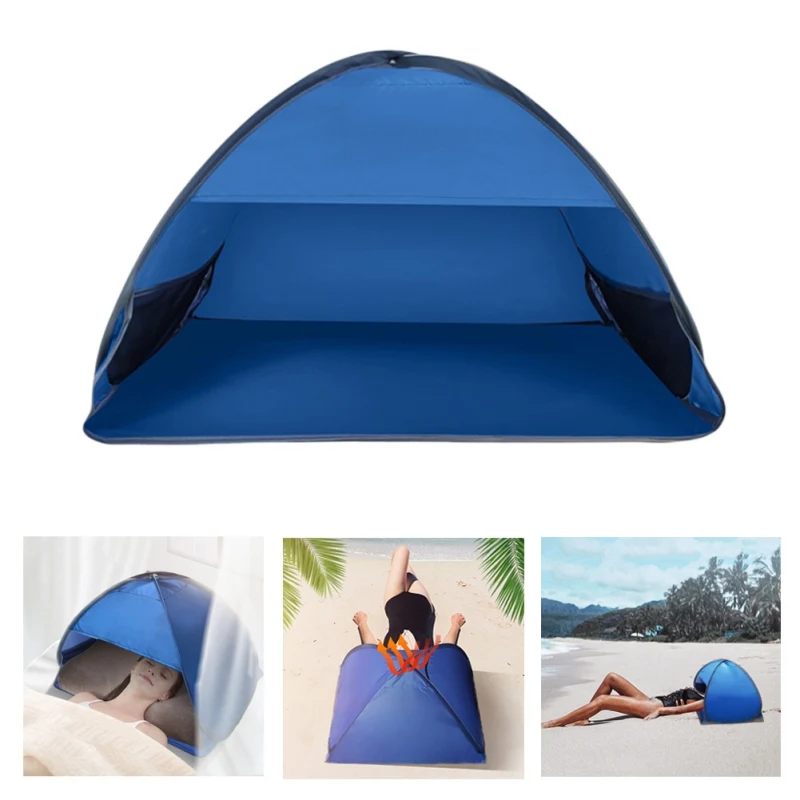 Beach Headrest Sunshade Tent UV-protecting Sunshelter Automatic Opened Portable Outdoor Camping Sunshade Tent For Adults Kids