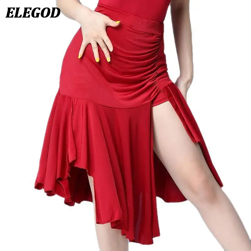 Women's Latin Dance Skirt Training Suit Female Adult Half Tassel Skirt Ballet Samba Tango Salsa Dancewear Lady Sexy Short Skirts