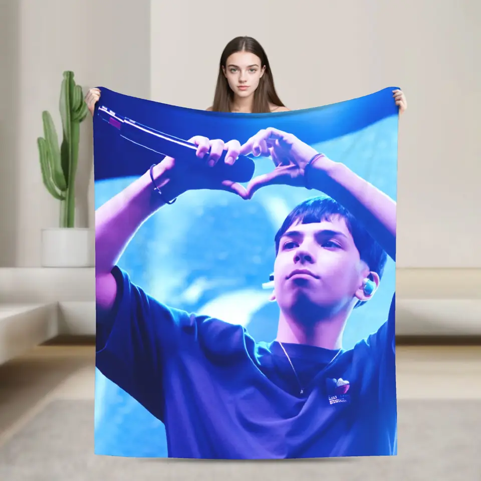 Manta suave y cálida de Milo J 111, para acampar, felpa, estampada, para cama y sofá, cubrecama de franela