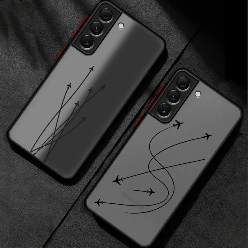 phone cases for Samsung Galaxy S23 Ultra case S20 9 S24 S21 FE Note20 S10 S22 10 Luxury Cover funda Altitude Aircraft Line Art