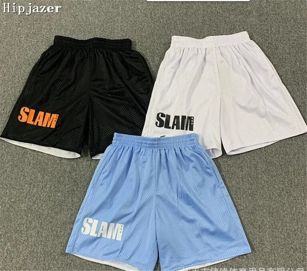 Hipjazer Men Slam European American Split Joint  Hiphop Street   Basketball Shorts With Pocket Training Running Pants Hot