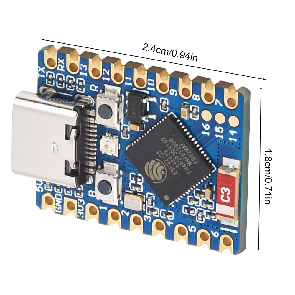 1-5PCS ESP32-C3-Zero ESP32-S3-Zero Mini Development Board 2.4GHz WiFi Bluetooth Ultra-small Size ESP32 C3 S3 ESP 32