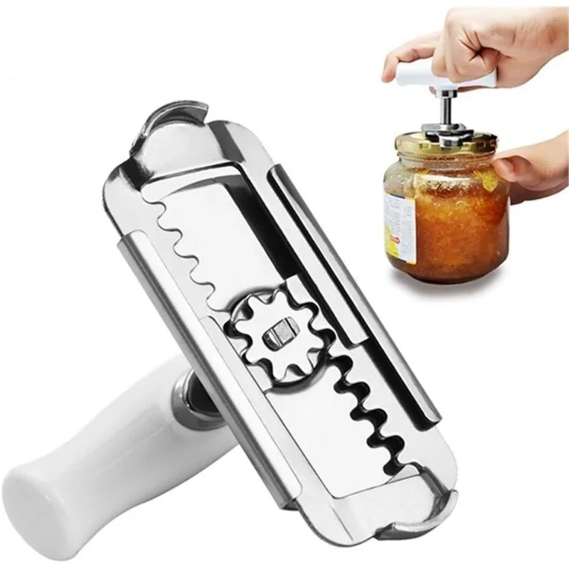 Stainless Steel Can & Bottle Opener - Adjustable Fits 3-9.5 cm Diameters