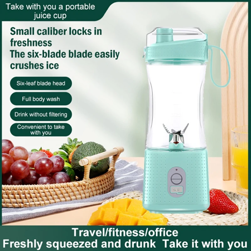 

380ML Portable Blender For Smoothies Juices And Shakes 4000Mah Mini Blender For Home&Travel