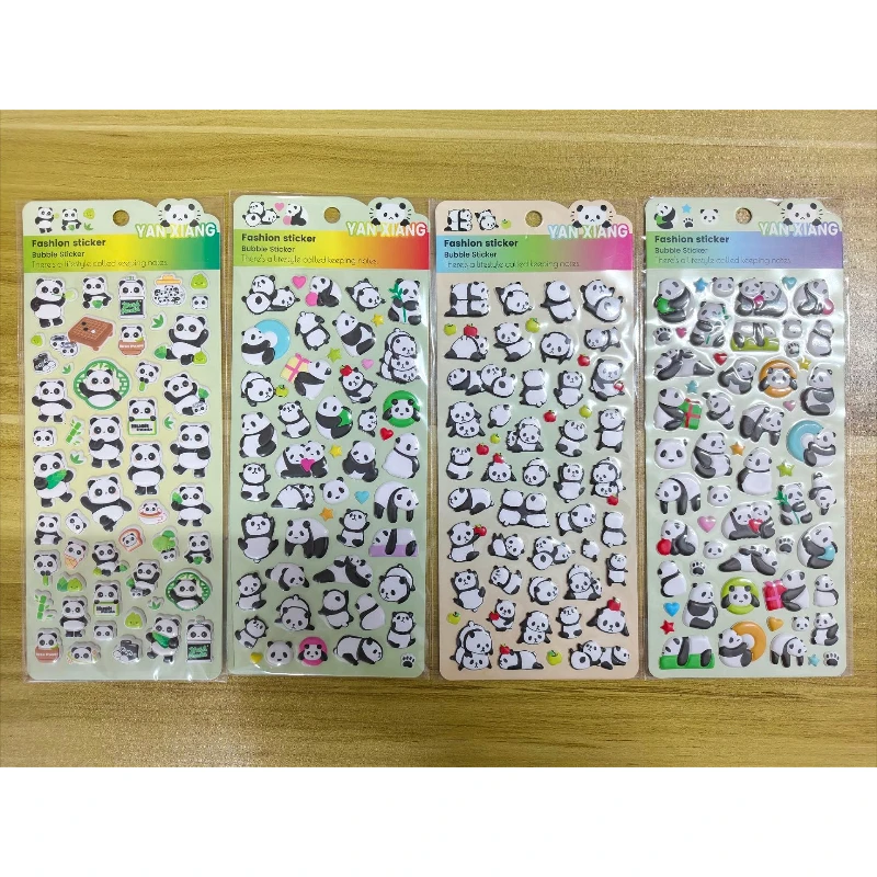 

Cute cartoon panda bubble stickers, student accounts, diary albums, mobile phone decorations, foam stickers