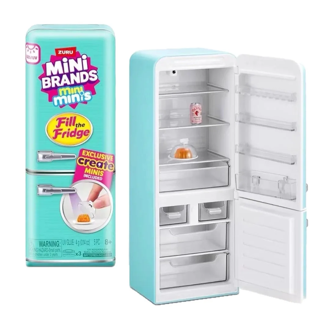 Mini Frigorifero Sorpresa con Miniature di Cibo, Scatola Misteriosa, Giocattolo da Collezione, Ornamenti, Regalo per Bambini