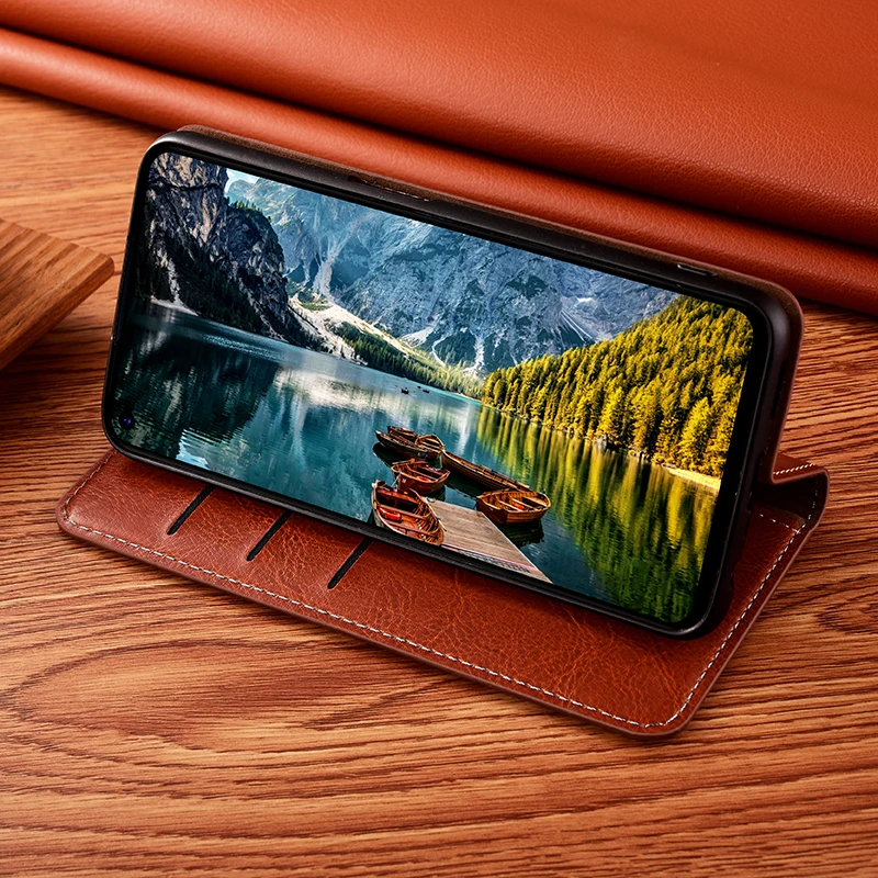 Crazy Horse Genuine Leather Flip Case For Sony Xperia XZ XZ2 XZ3 XA XA1 XA2 Plus Ultra Premium Compact Wallet Phone Cover Cases view 5