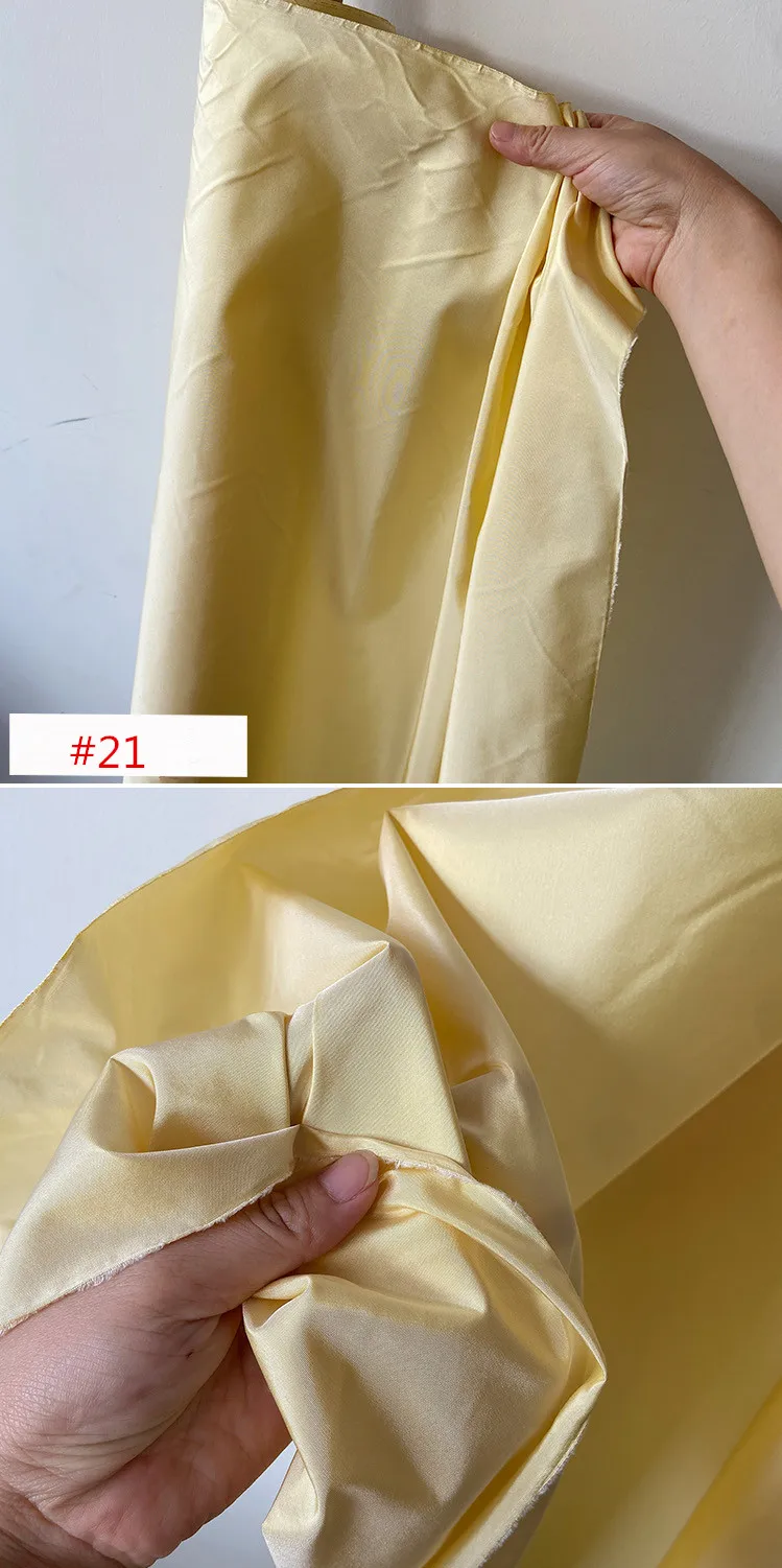 Beliebter, hochwertiger, 100 % reiner Seidenstoff, Taft, einfarbig, einfarbig, für Damen, gesunde Kleidung – Detail 16