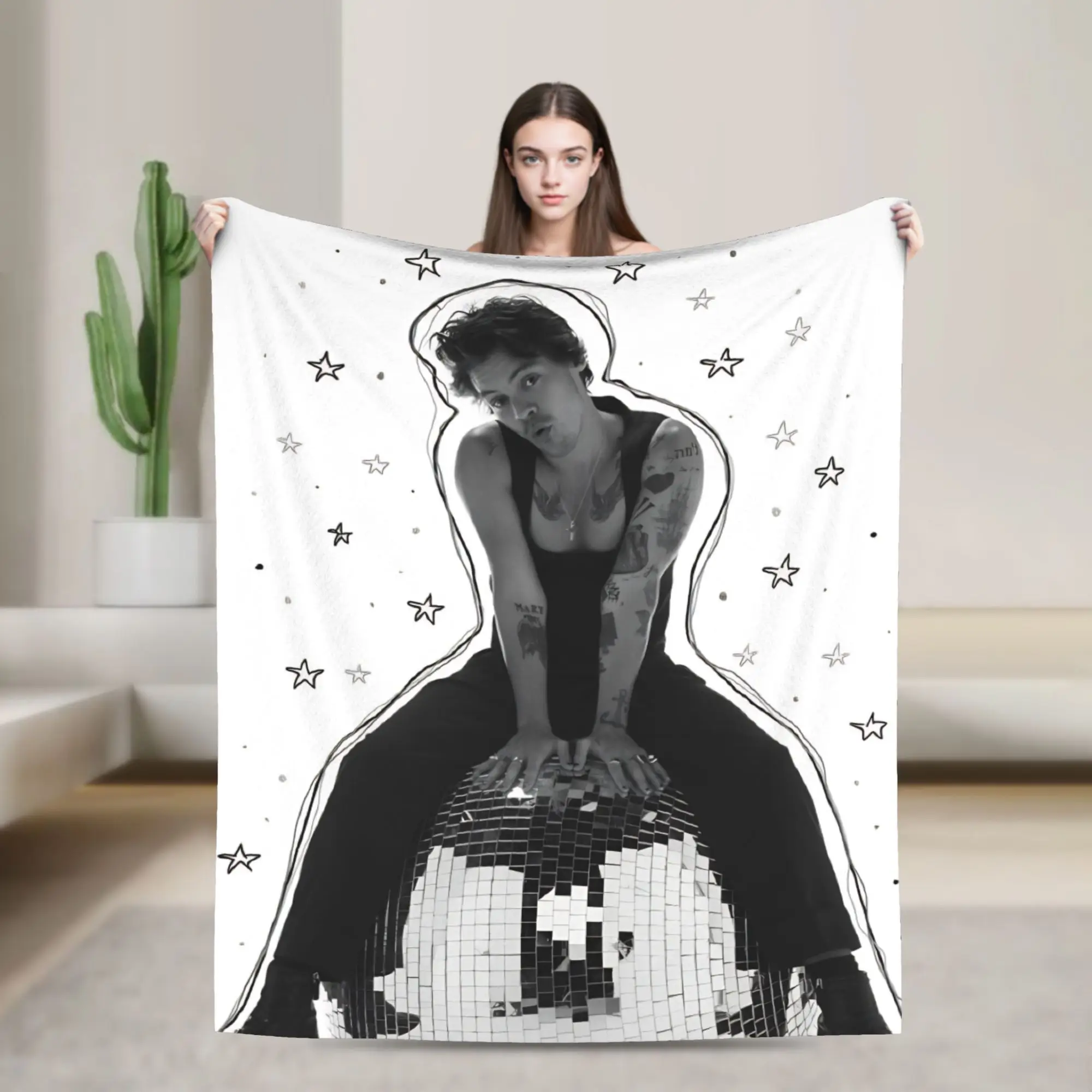 Kiss All The Time Blankets Coral Fleece Plush Decoration Harrys Music Styles Multifunction Thin Throw Blanket for Car Bedspreads