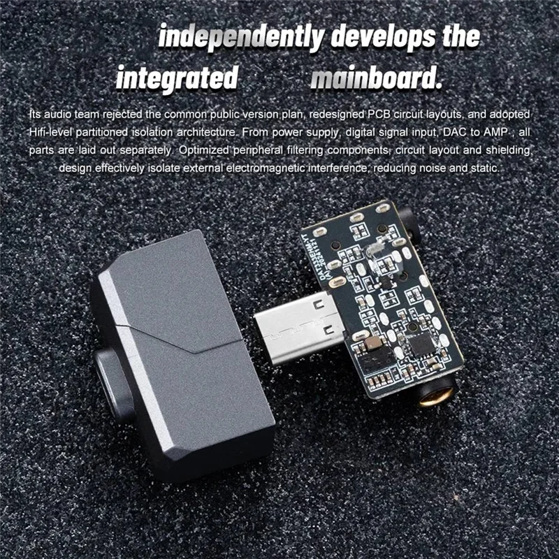 Headphone Small Tail Decoder DAC Audio Hifi Earphone Decoder Headphone Amplifier For Android B-Y47A