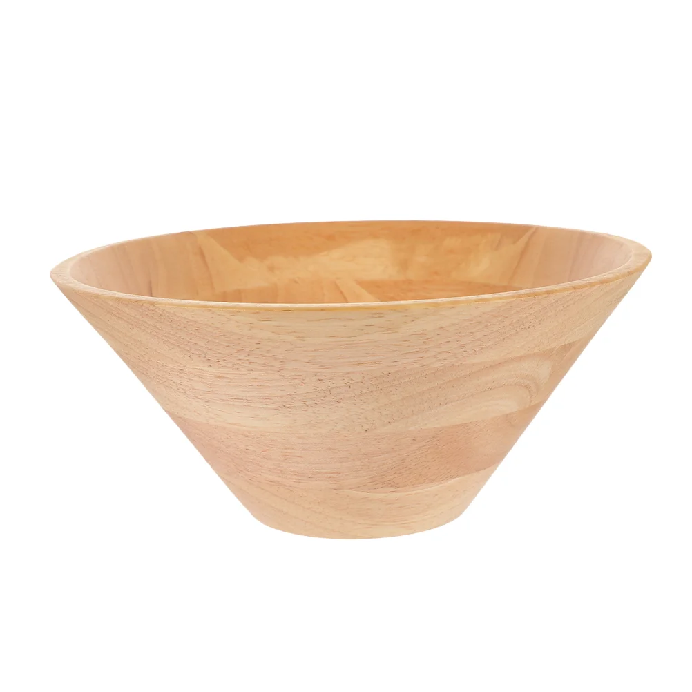 

Wooden Salad Bowl Bowls for Fruit Kitchen Counter Mini Serving Extra Large Bread