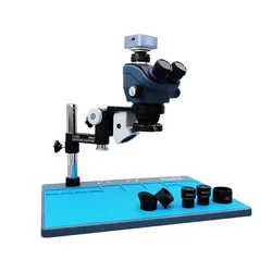 Kaisi Zoom Trinocular Stereo Microscope Set With 4K HDMI Video Camera TX-350s Plus 3.5X-100X For Soldering Repair