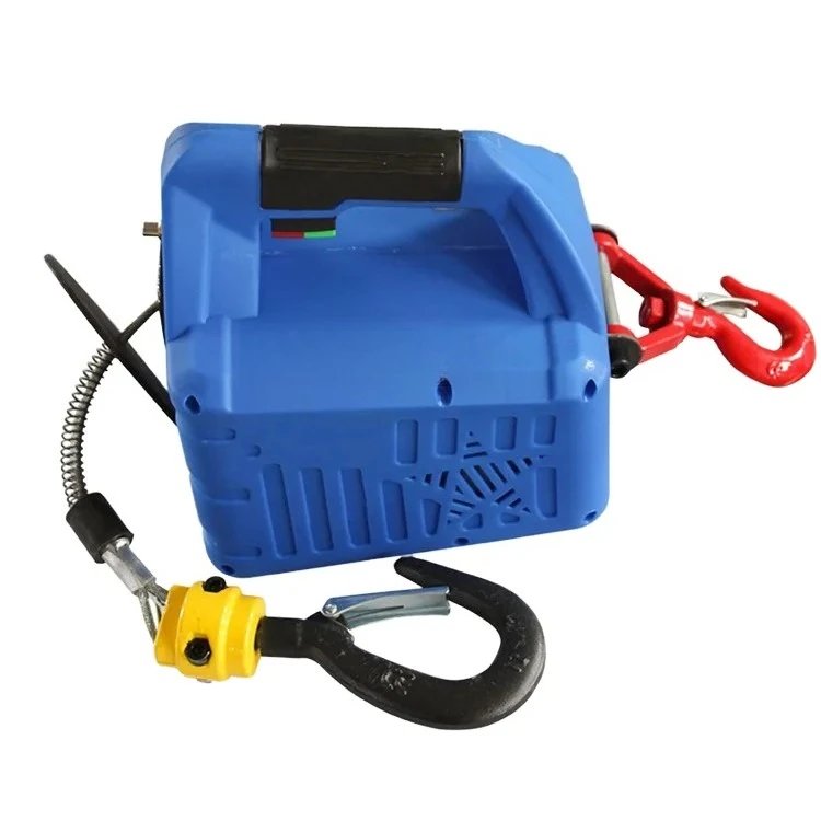 220V 100kg Portable Electric Hoist 3-in-1 Micro Crane for Small Household Decoration Convenient Traction Wire Rope for New