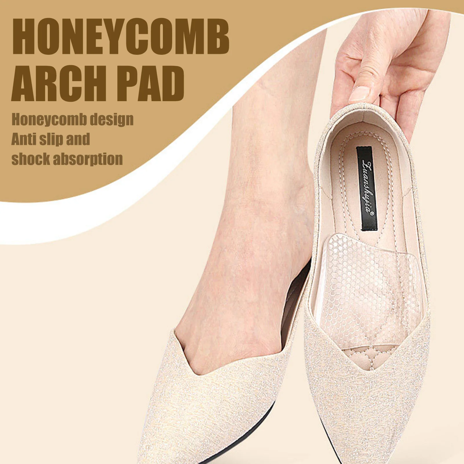 High-Heel Liner Cushions Inserts Relieve Pressure and Foot Pain Arch Pads for Women Men Loose Shoes