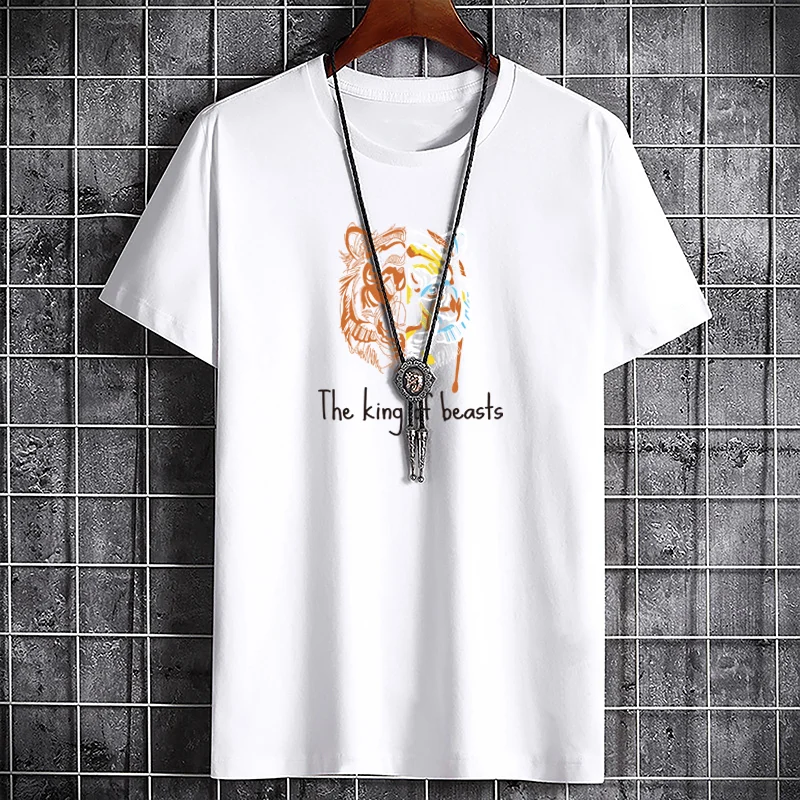 T Shirt for Men Shirts Graphic Tee Crossfit Harajuku Fashion Printed T-shirt High Quality Large Men's T-shirt Y2k Clothing King